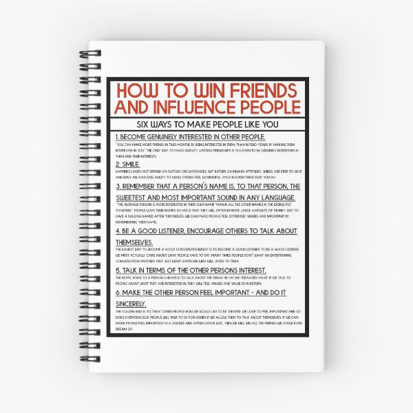 Item preview, How To Win Friends And Influence People - Six Ways To Make People Like You designed and sold by JackCurtis1991.