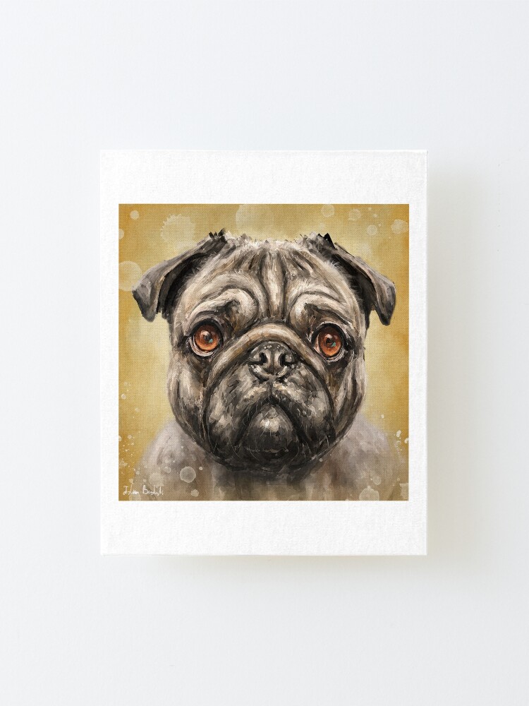 painting of a pug