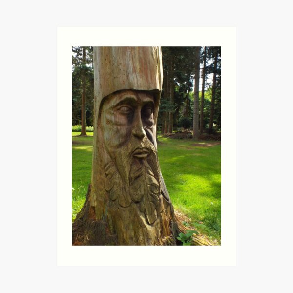 Tree Trunk Man Art Print