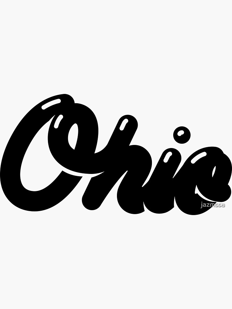 Ohio Bubble Script ohio-bubble-script-sticker-for-sale-by-jazmssa-redbubble