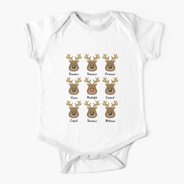 Reindeer Short Sleeve Baby One-Piece