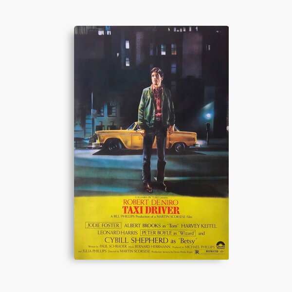 Taxi Driver 1976 Movie Poster Art Impression sur toile