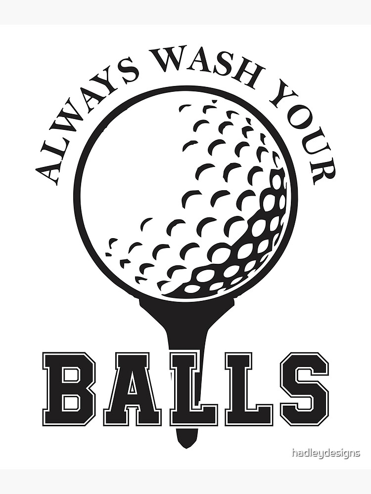 Always Wash Your Balls Mens Boxers Funny Golf Humor Hilarious Gift