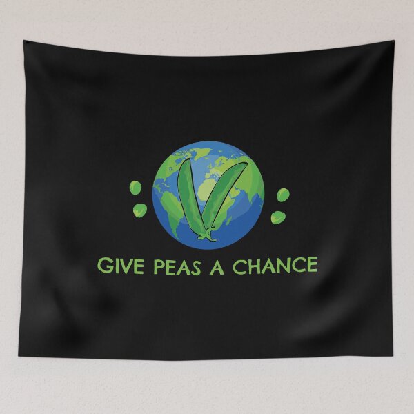 Item preview, World Peace Pun World Peas Earth Day designed and sold by BallonFlyToSky.