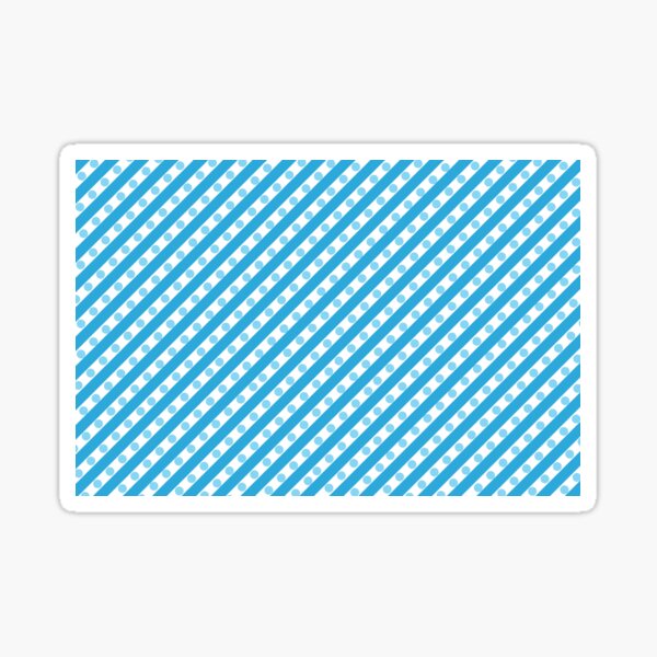 Blue Stripes and Dots Sticker