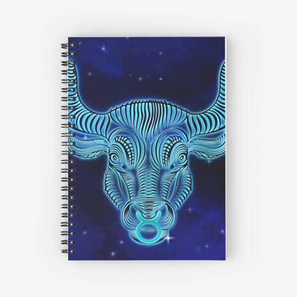 Blue Taurus Spiral Notebook