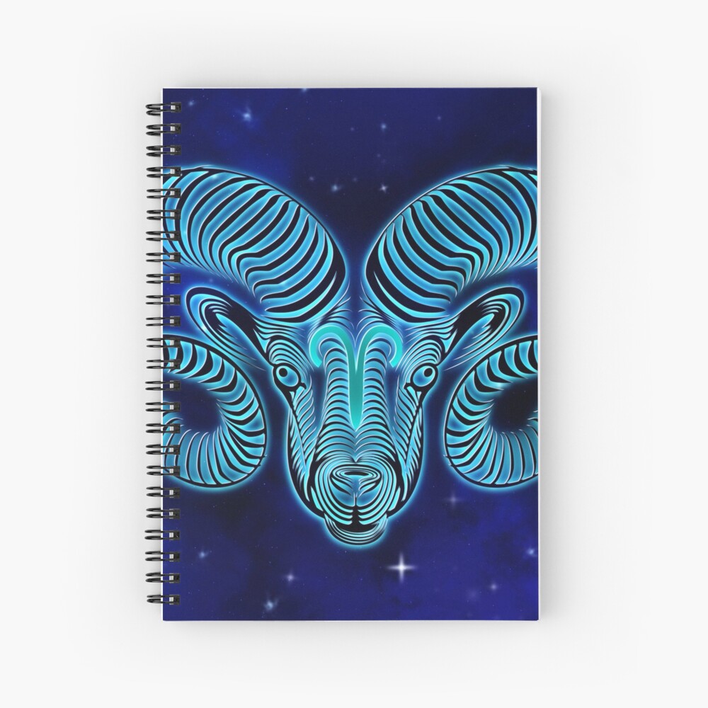 Blue Aries Spiral Notebook