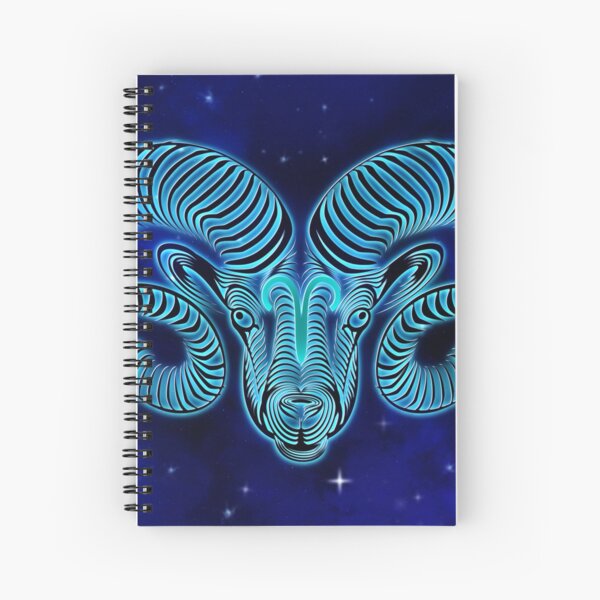 Blue Aries Spiral Notebook