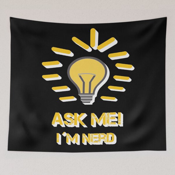 Item preview, ask me!, nerd shirt, intelligent sayings, birthday present IT designed and sold by Kirei-Lily.