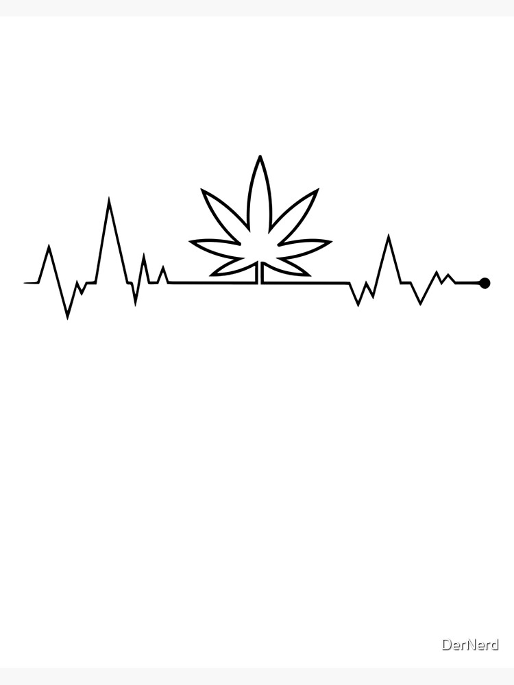 Cannabis hemp leaf heart rate EKG