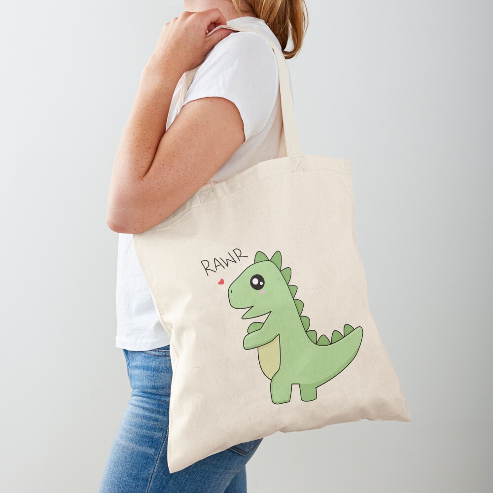 Dinosaur TOTE BAG T Rex Personalized Kids Canvas School Bag Custom Pre –  Sweet Blooms Decor