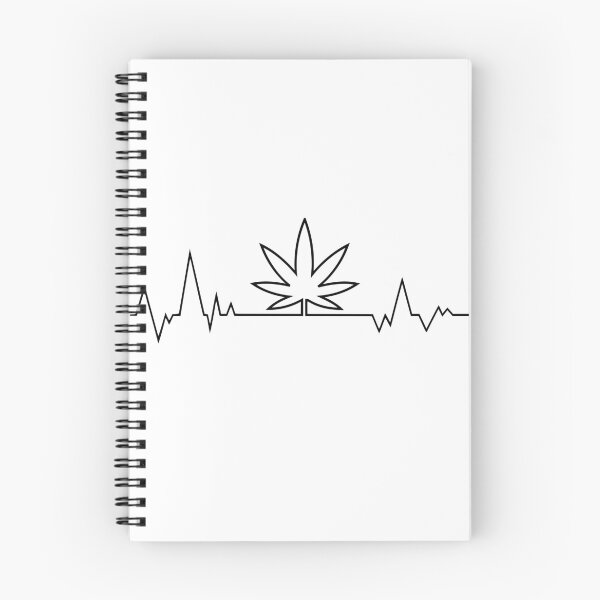 Item preview, Cannabis hemp leaf heart rate EKG designed and sold by DerNerd.