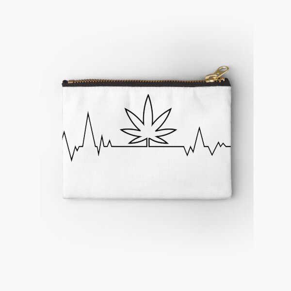 Item preview, Cannabis hemp leaf heart rate EKG designed and sold by DerNerd.