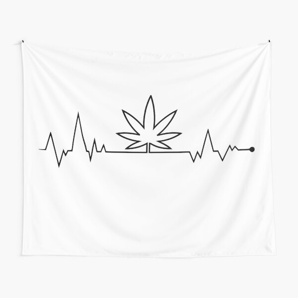 Clear Pot Leaf Heartbeat Stickers [Black or Rainbow] – CannaPlanning