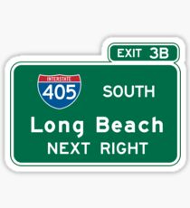 Long Beach, CA Road Sign Sticker