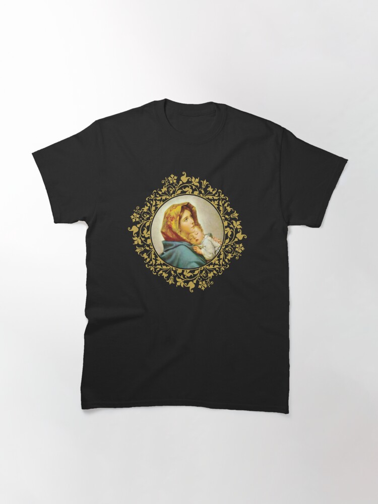 Disover Virgin Mary with Jesus Child T-Shirt