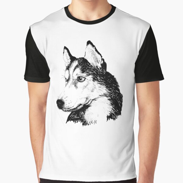 Husky Illustration Grafik T-Shirt