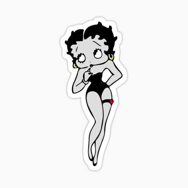 Mrs Boop in colors, the most iconical pinup of all time, Design for Wall Art, Prints, Posters, Tshirts, Men, Women, Kids Sticker