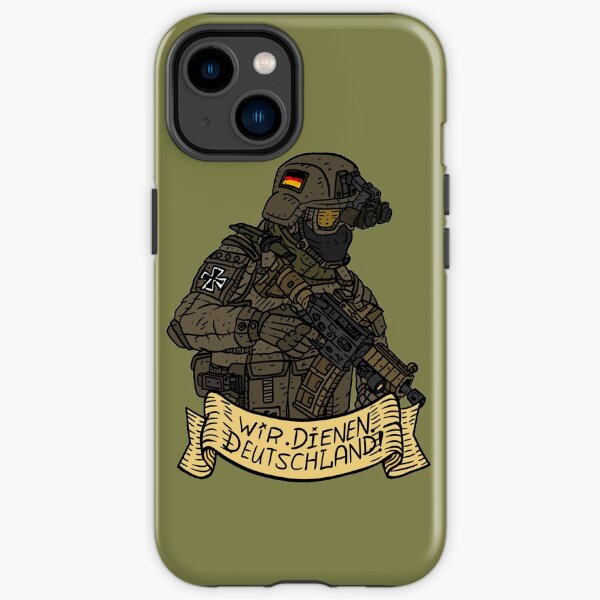 deutscher bundeswehrsoldat, streitkräfte von deutschland. mit motto. iPhone Robuste Hülle