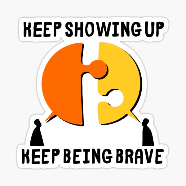 Keep Showing Up Square Sticker