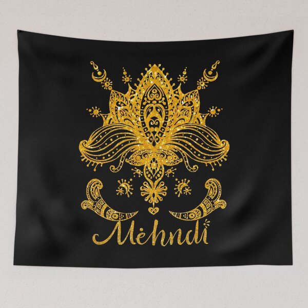 Artikelvorschau, Mehndi Mandala Design Goldgelb Mehandi Art entworfen und verkauft von LarkDesigns.