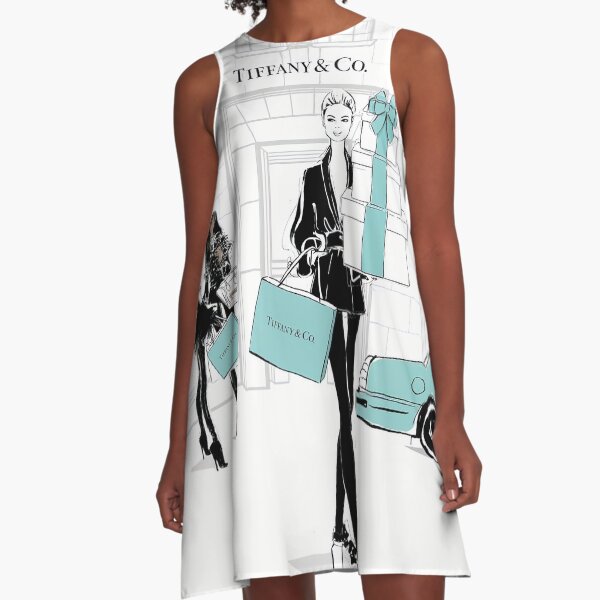 Take Down Tiffany Fashion Illustration Print A-Line Dress