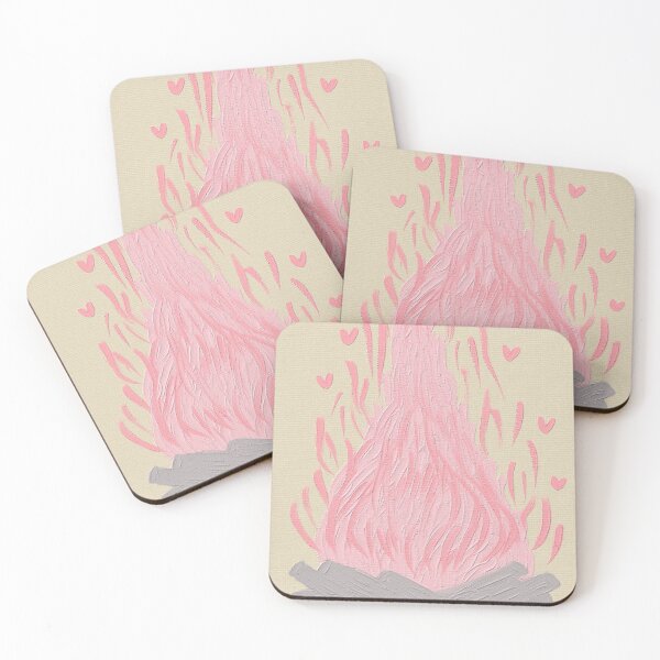 Fiery Hearts Coasters (Set of 4)