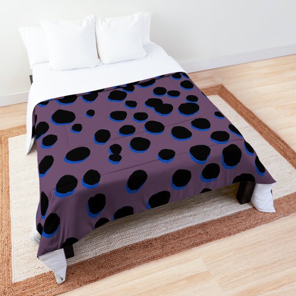 Black And White Dalmatian Polka Dot Duvet Bedspread Comforter By