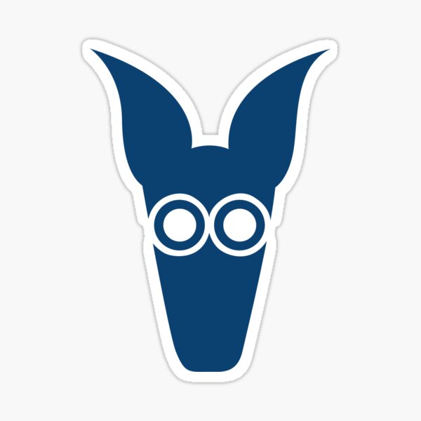 Logotipo del oso hormiguero (azul) Pegatina