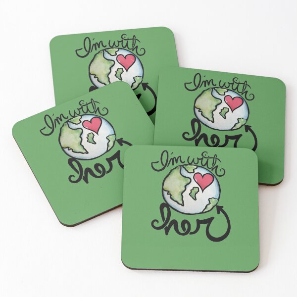 Item preview, I'm with her earth day art designed and sold by FrictionMaxxing.