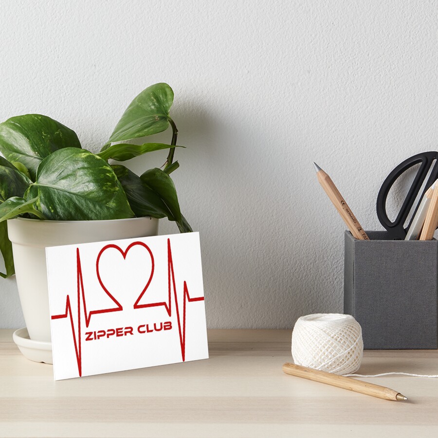 "heart surgery Zipper Club Large Logo " Art Board Print by ASDDude