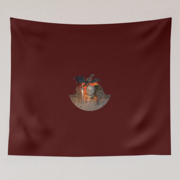 Item preview, Dragon on skull with sword and celtic cross designed and sold by CakTheo.