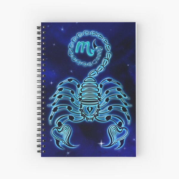 Dark Blue Scorpio Spiral Notebook