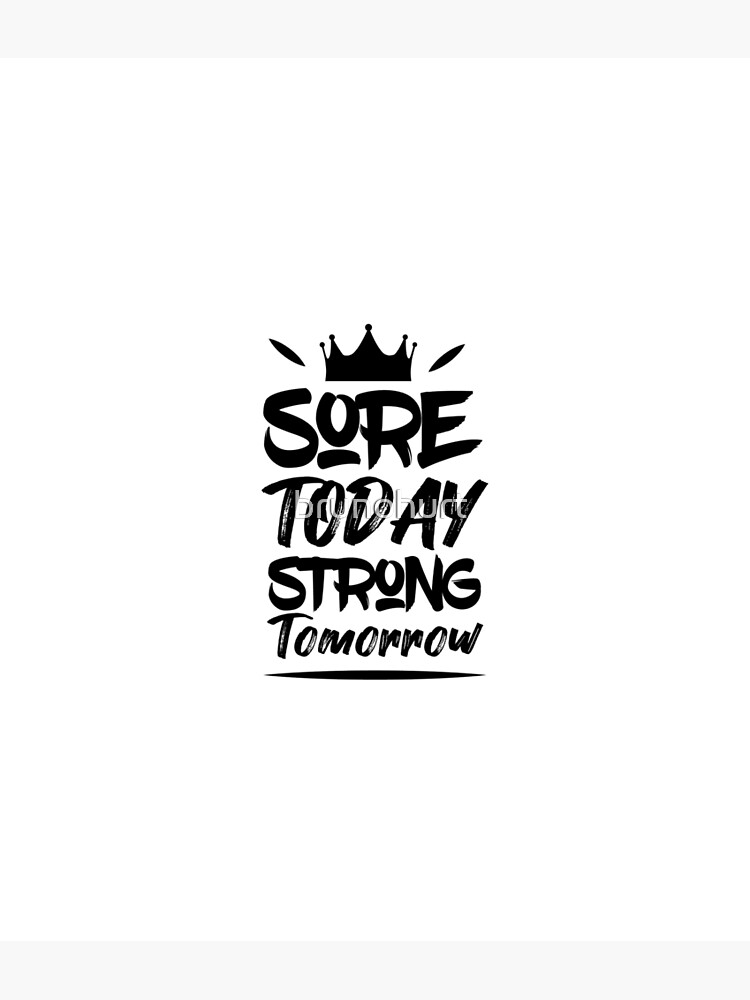 Sore Today Strong Tomorrow, sport, gym, fitness Water Bottle by Quote Store