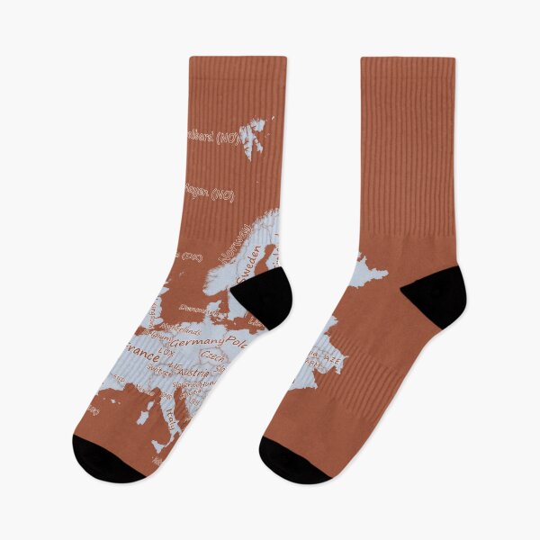 Item preview, Europe Map Graphic Printed Map Art Cinnamon Stick color background designed and sold by mashmosh.