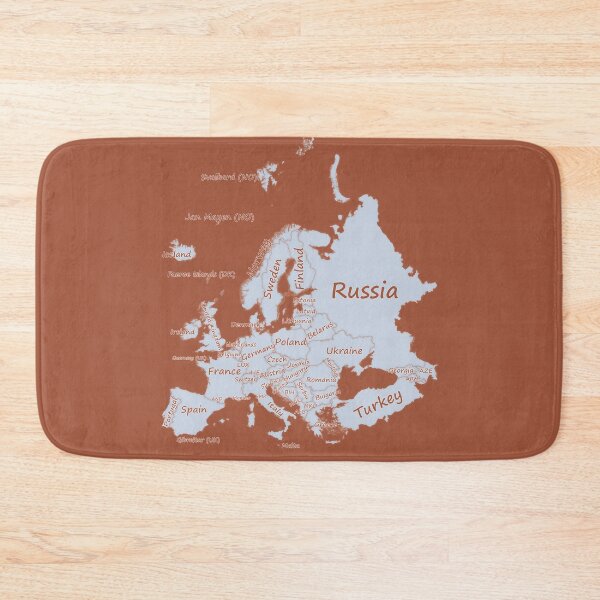 Item preview, Europe Map Graphic Printed Map Art Cinnamon Stick color background designed and sold by mashmosh.
