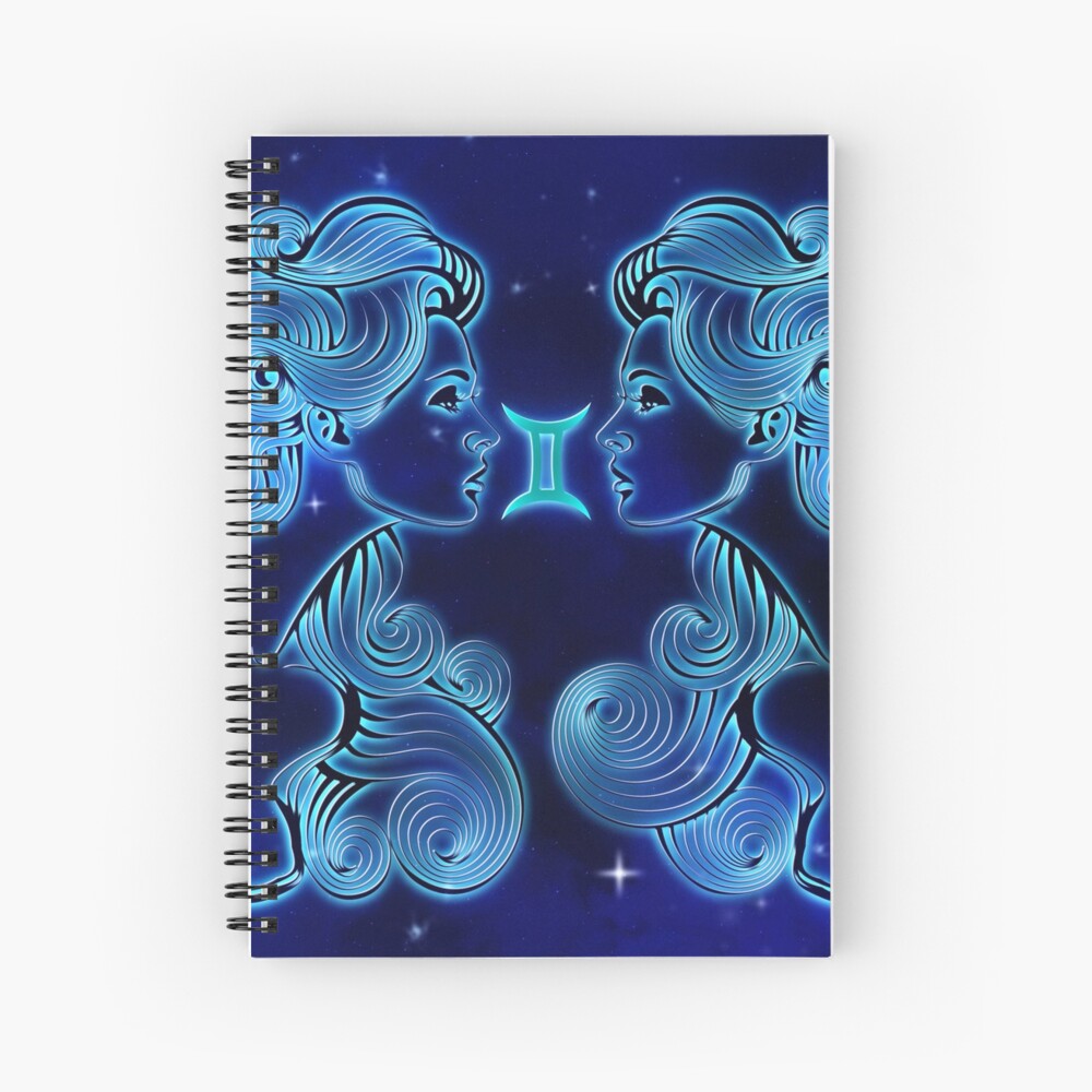 Dark Blue Gemini Spiral Notebook