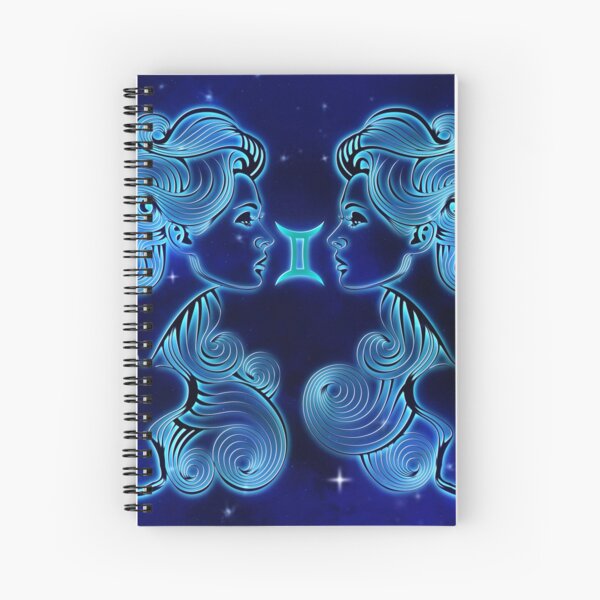 Dark Blue Gemini Spiral Notebook