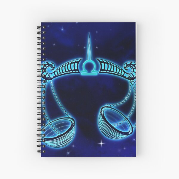 Dark Blue Libra Spiral Notebook