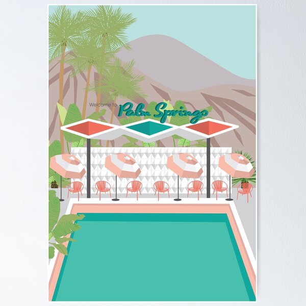 Vista previa del artículo con la obra «Bienvenido a Palm Springs», diseñado y vendido por jenbucheli.