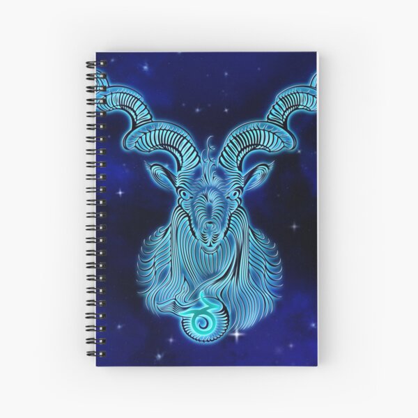Blue Capricorn Spiral Notebook