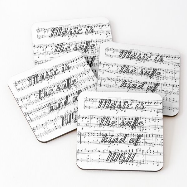 Item preview, MUSIC is the safe kind of HIGH - awesome music quote print designed and sold by AP-Style-Loft.