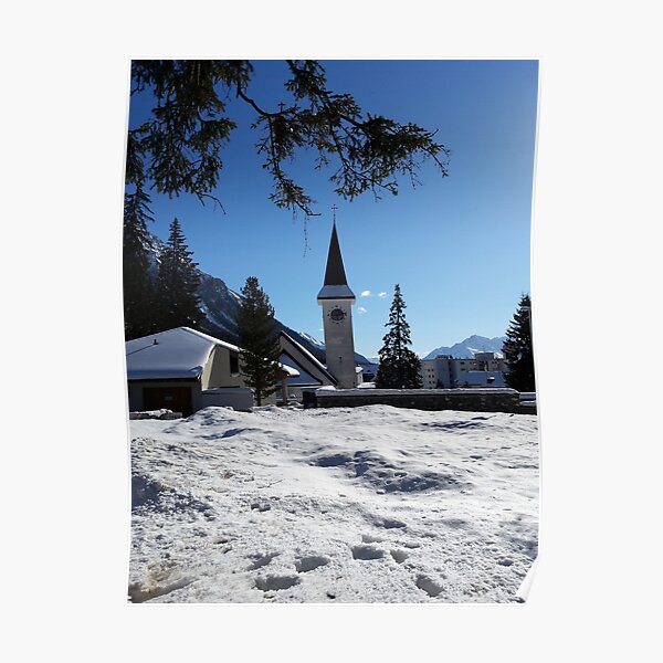 Kirche Lenzerheide Poster