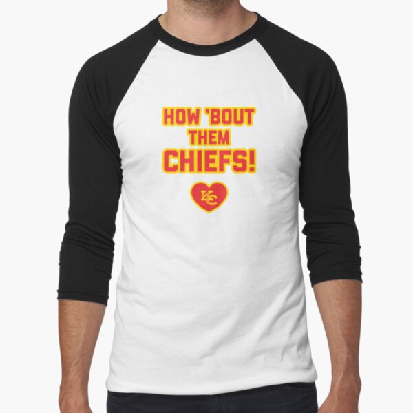 KC Heart Raglan Chiefs 3/4 Sleeve T Shirt