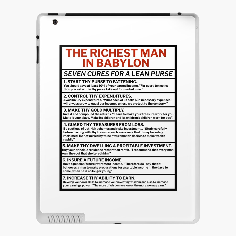 The Richest Man In Babylon - Seven Cures For A Lean Purse Poster sold by  Naval Phedra | SKU 40447908 | 45% OFF Printerval