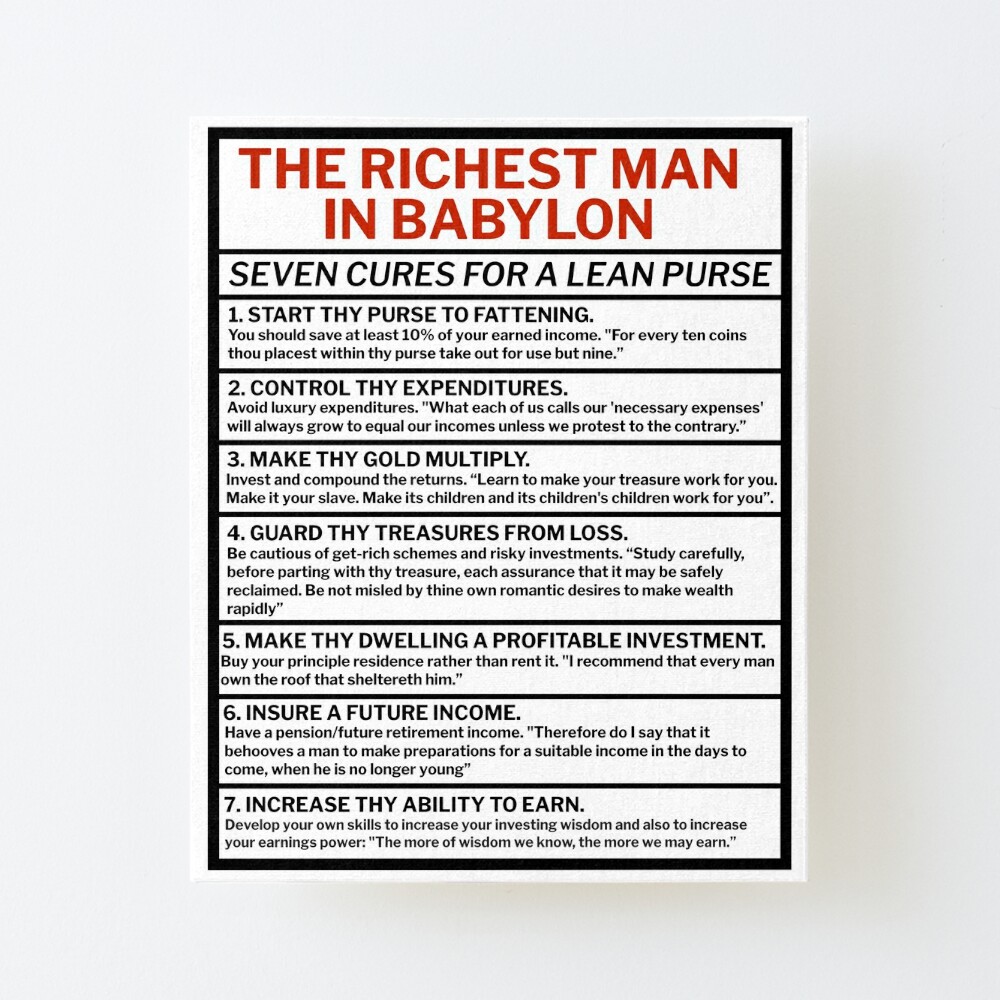 Book Summary: 'The Richest Man in Babylon' for Financial Mastery and  Abundant Living | by Sascha Janzen - #wealth #purpose #legacy #SMEvalue |  Medium