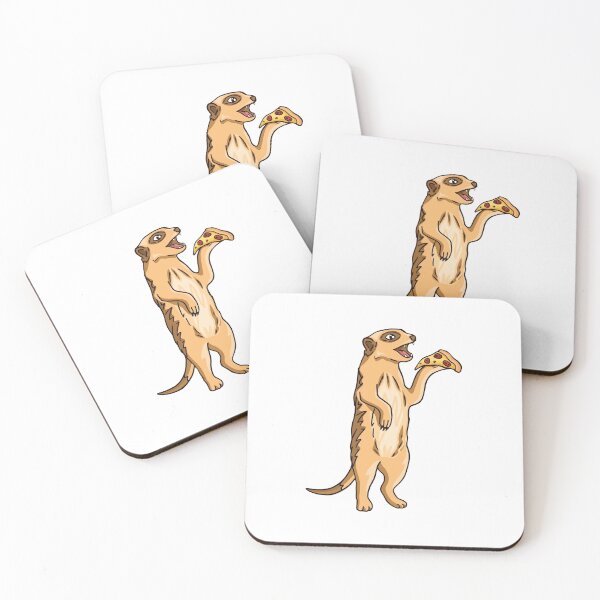 Item preview, Meerkat eats pizza designed and sold by DerSenat.