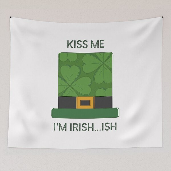 Item preview, Kiss Me, Im Irish...ish- Funny St Patricks Day Leprechaun hat Design designed and sold by Merch-Tees.