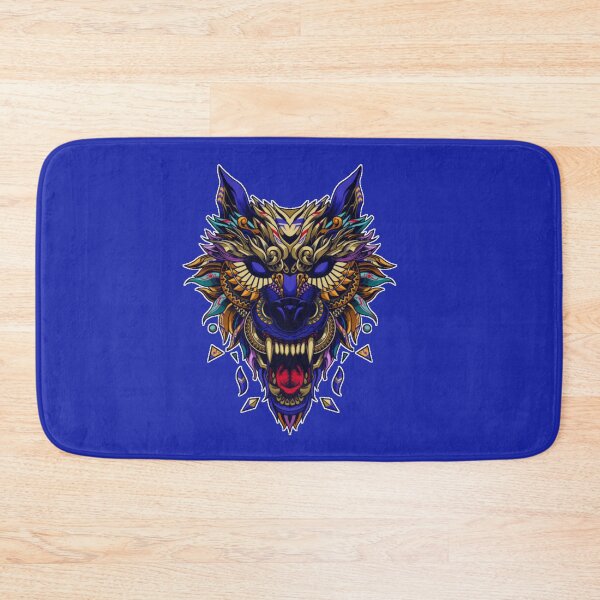 Item preview, wolf, bird, purple, red, white, fangs, moon, angry wolf, howling wolf, black, blue, red, designed and sold by Design2Z.