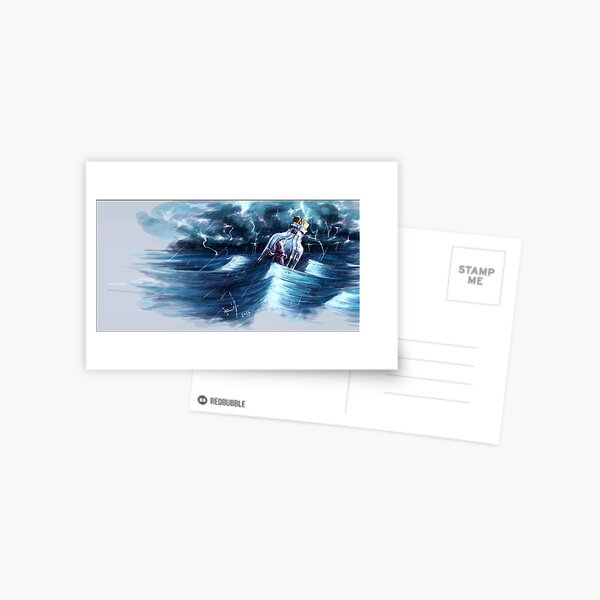 "Thru the waves" Postcard